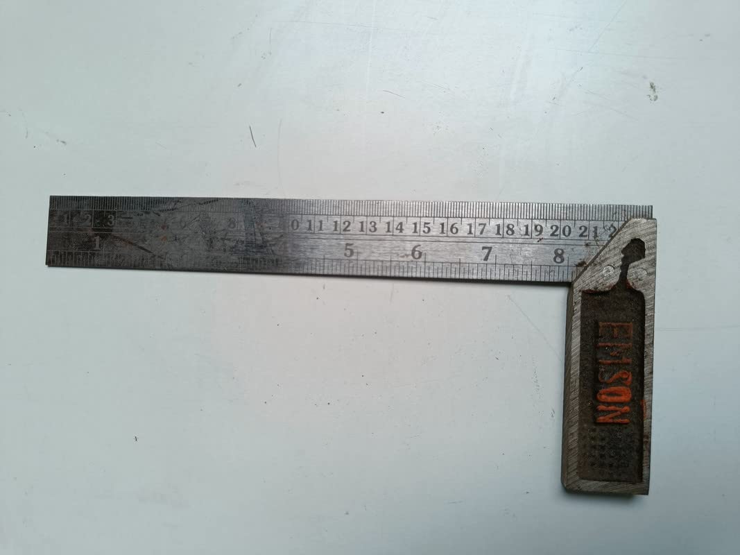 TMC 90 Degrees Stainless Steel Tri-Square Tool Scale Ruler Measurement Tool | Right Angle Ruler | Woodworking Tool - Pack of 1 (B0B6J94W9B) Amazon Price History, Amazon Price Tracker