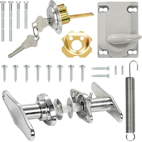Garage Door Lock Kit T Handle Lock Cylinder with Key Garage Door Opener Garage Replacement Parts