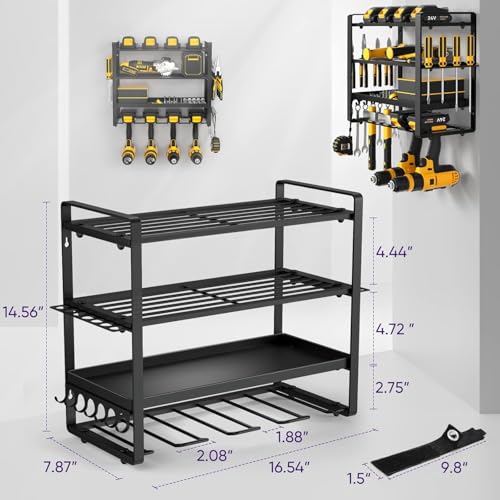 Pokipo PKP2209 Power Tool Organizer Wall Mount, Heavy Duty Drill Holder thumb #5