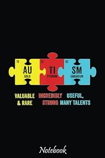 Autism Puzzle Chemical Definition Autism Awareness Notebook: Notebook - Autism Mom Gift - ASD Journal - Teacher Student Kids Autism Gift - 6"x"9 College Lined 110 Composition Notebook.