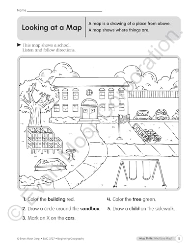 Evan-Moor 3727 Beginning Geography Workbook thumb #4