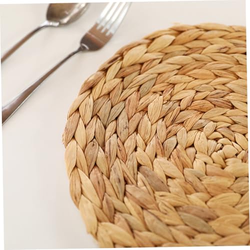 Sous-assiettes tressées isolantes et leur panier de stockage - 5