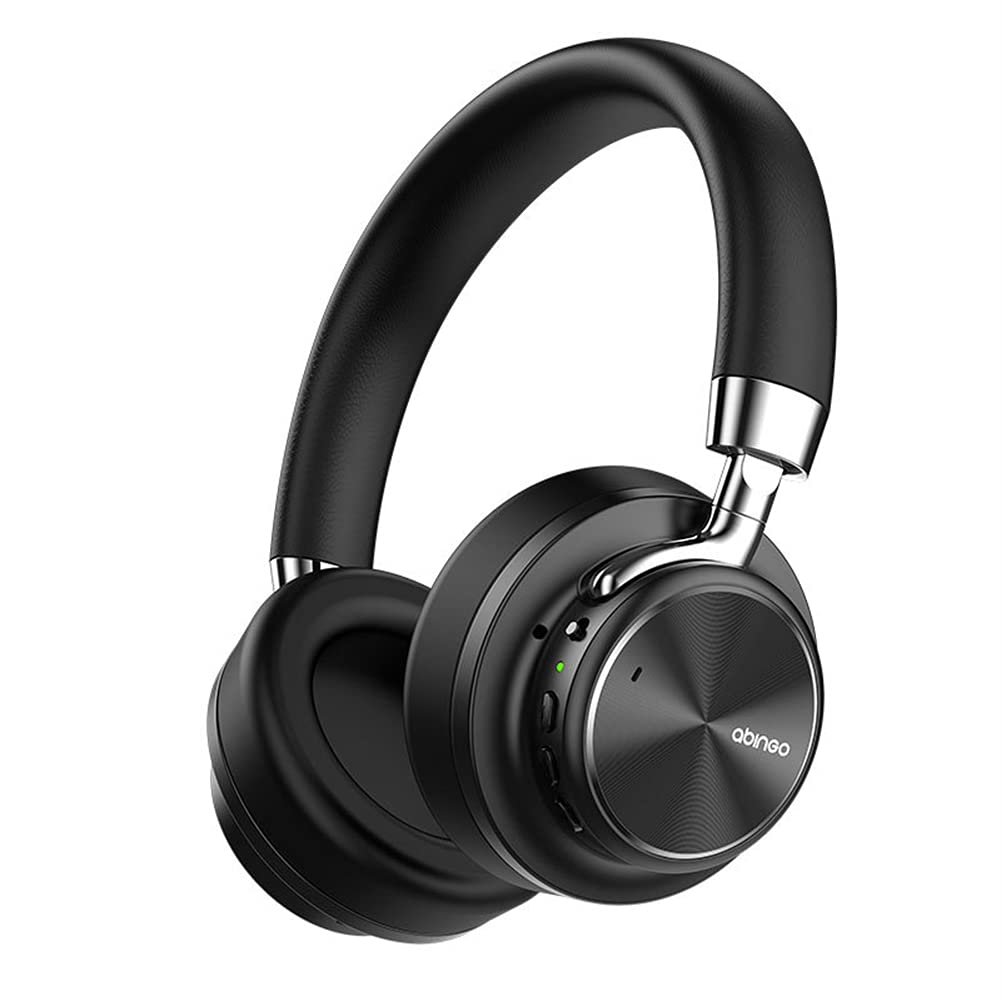 Cuffie Bluetooth Wireless sopra Ear Bluetooth, Rumori Attivi Ibridi Annullamento delle Cuffie, Comode Tazze Dell'orecchio, per PC Tablet Home Office Online,Nero