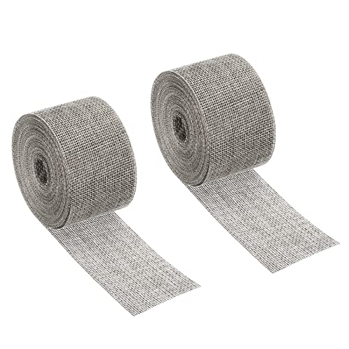PATIKIL 2 Inch Wide 11 Yards Burlap Fabric Ribbon