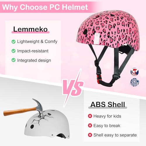 Kids Bike Helmet for Girls 3-5/5-8/8-14, Adjustable Helmet