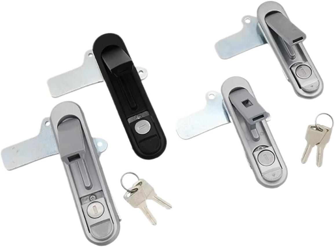 Zinc Alloy Flat Lock Machine, Industrial Machinery Equipment Distribution Box Network Cabinet Control Sliding Door(AB303-1-Matte)