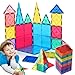 Produktbild ACTRINIC Kids Magnet TilesToys 60Pcs Übergroße 3D Magnetic Building Blocks Fliesen Set, inspirierende Lernspielzeug für 3 4 5 6 Jahre alte Jungen Gilrs Geschenke