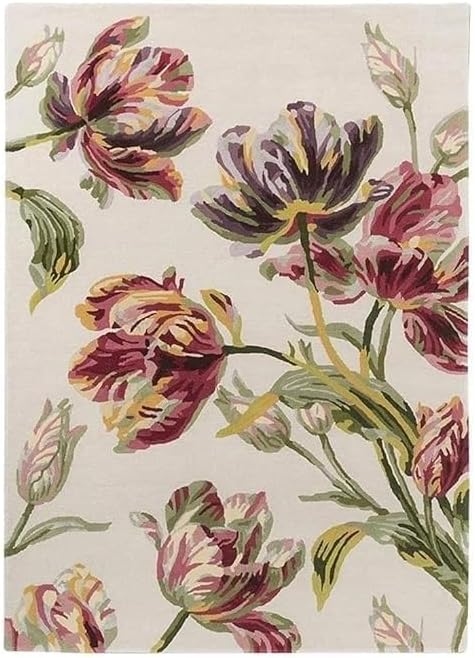 Hand Tufted Multicolor Floral Area Rug 10x14 ft (120x168 inches) | Oversized Floral Carpet for Living Room & Hall | Soft Wool Rug