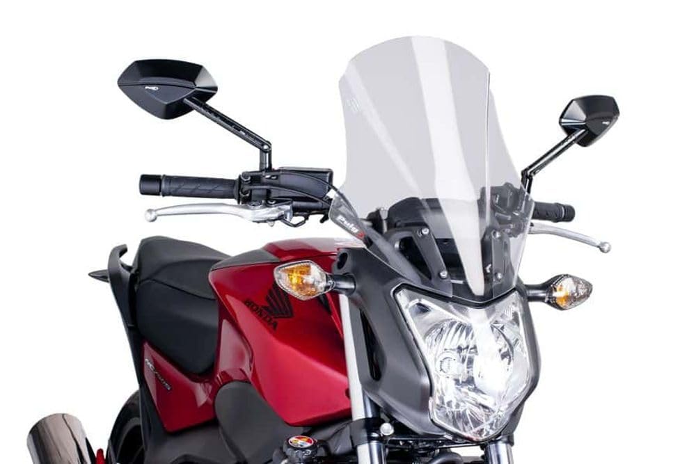 Puig 6361W Cúpula Touring Plus Extra Alta y aerodinámica en acrílico de Alto Impacto con Perfil Redondeado Que maximiza protección y Confort en Ruta, Transparente