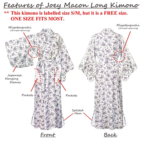 Joey Macon Kimono Women Robe Summer Lightweight Rayon Polyester Floral Silky Bridesmaid Lingerie Party Beach Coverup #TOP3