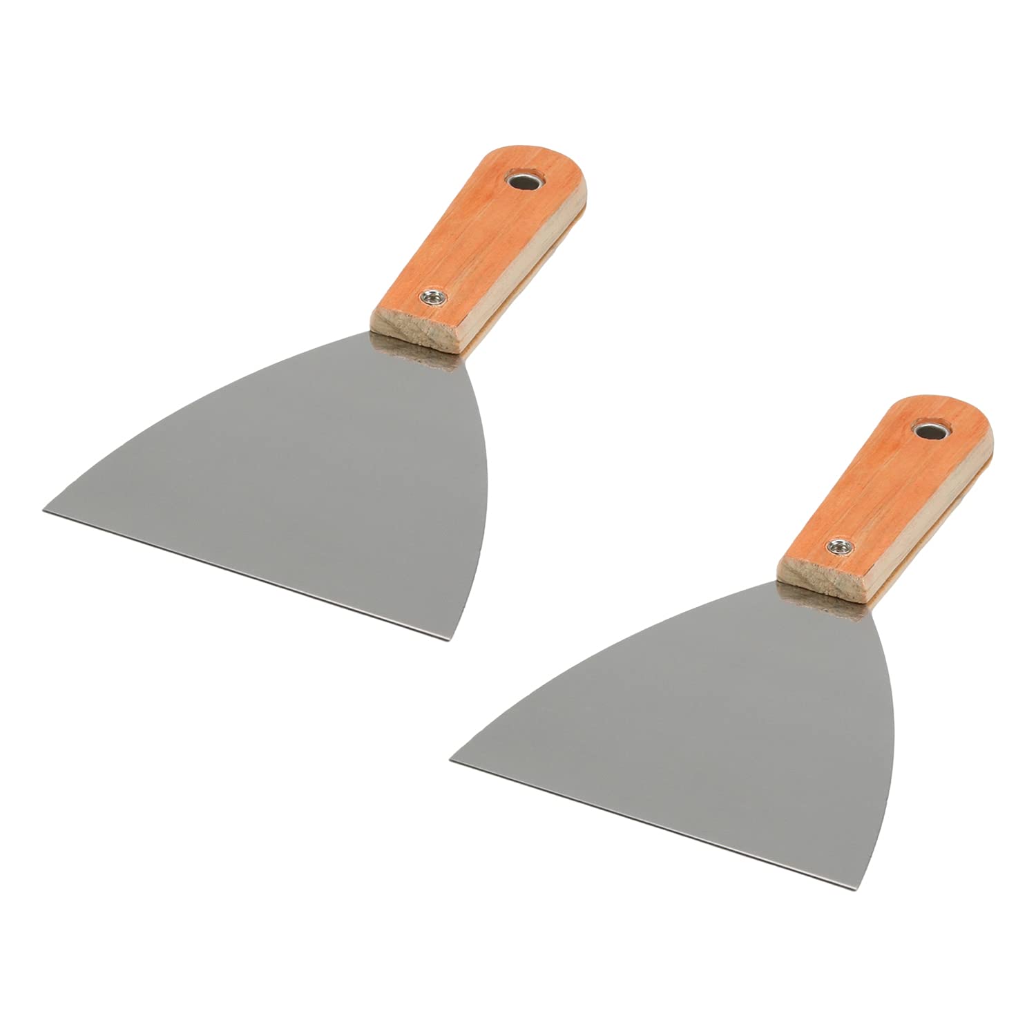 Utoolmart Putty Scraper 4" CRV Steel Putty Knives with Plastic Ergonomic Handle for Taping Paint Wall Floor Tile 2pcs