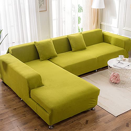 Housse de Sofa 4 Places Velours Vert pour un Salon Cosy et Chic - 7