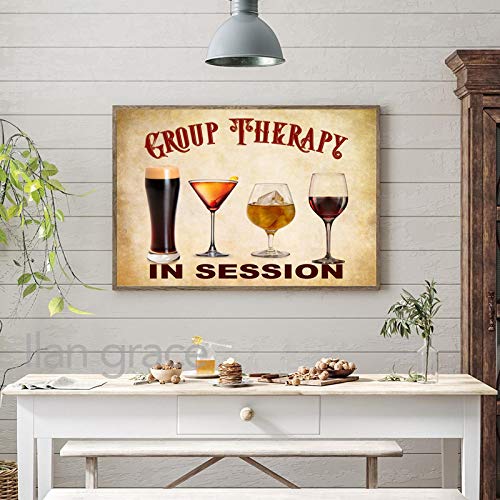 Citation drôle toile peinture bière vin pour rajeunir votre déco