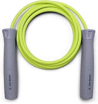 Hererope Beginner Weighted Skipping Rope - 6MM Steel Cable Tangle-Free Jump Rope with Ball Bearings, Comfy Grips for Men Women, Perfect for Cardio Boxing CrossFit Speed Training & Full-Body Workouts
