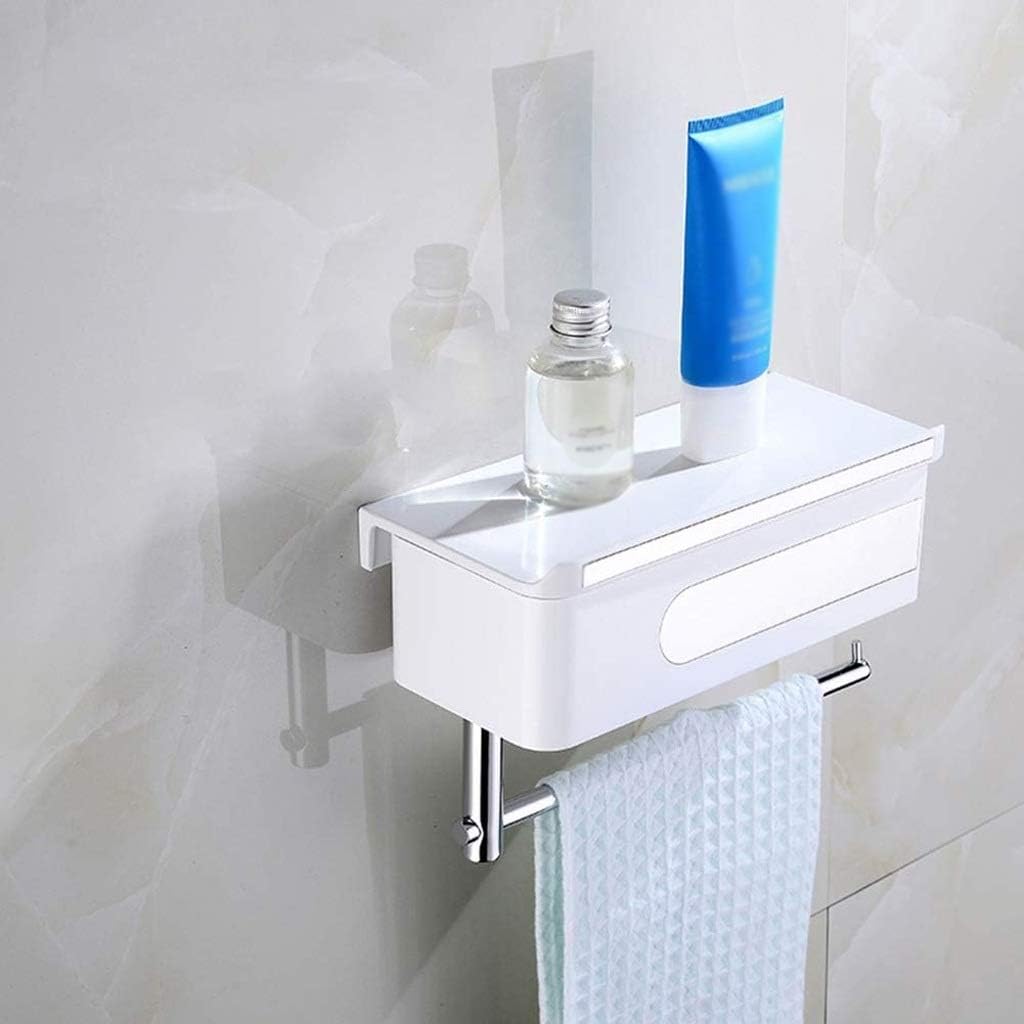 Toilet Paper Holder, Towel, Wall-Mounted Bathroom Tissue Box, Stainless Steel