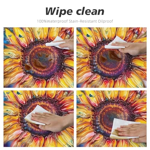 Nappe ronde ajustée avec bord élastique imperméable pour table