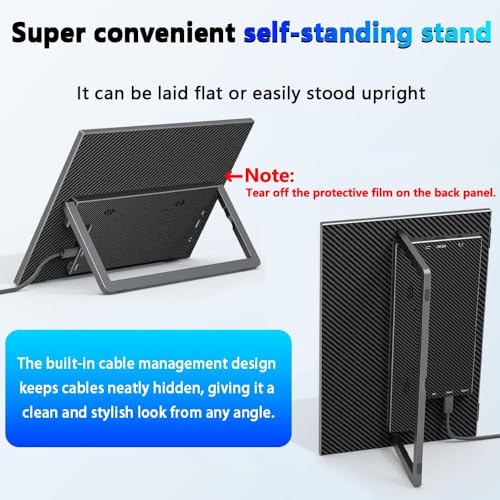 Image of 14 inch Touchscreen Portable Monitor, 16:10 1920x1200 IPS HDR Vertical Monitor, VESA Compatible USB-C Second Screen for Laptop Mac Pc Android (No Touch for iPhone /iPad /Consoles)