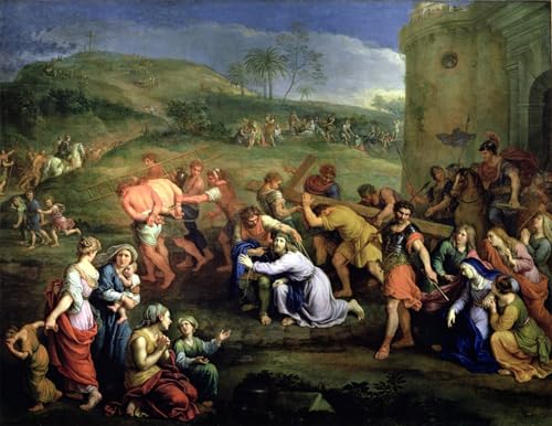 Tableaux sur toile Le Christ portant de Pierre Mignard mur art 60x90cm