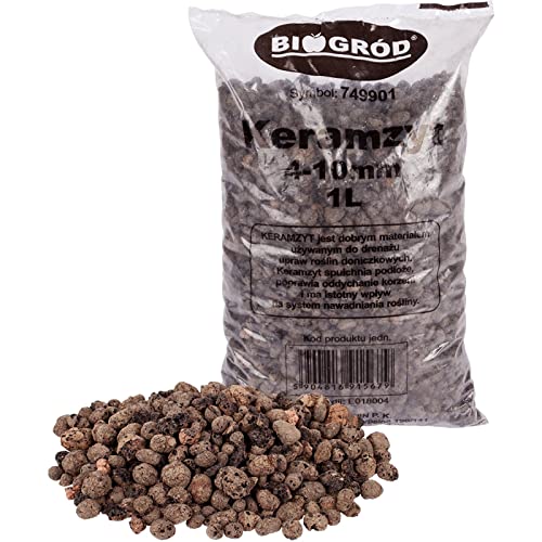 BROWIN® 1 Liter Blähtonkugeln 749901 | Hydrokultur Blähton Keramsit Pflanz | Perfekt für Drainage oder Topfflanzen | 4-10 mm, Braun | Leichtes Substrat für optimales Pflanzenwachstum in Töpfen