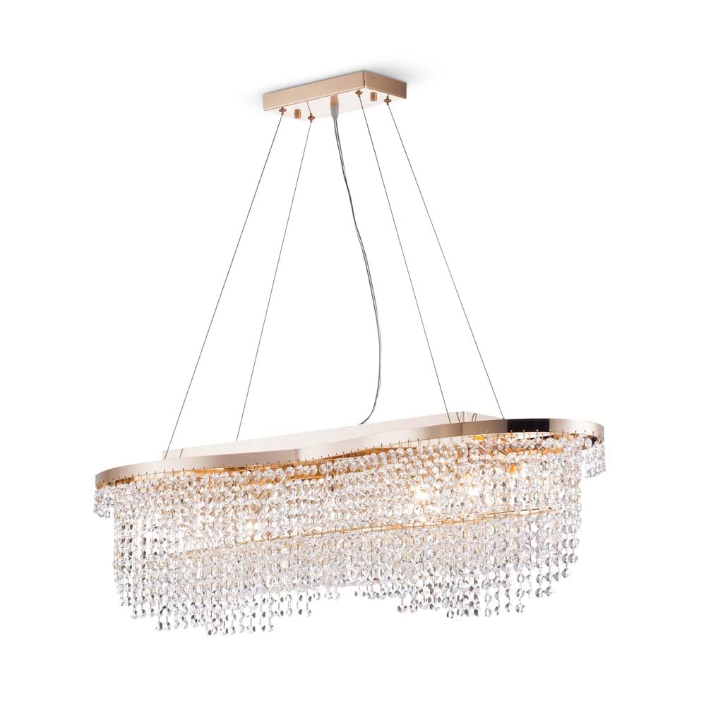 Lampadario Toils, Colore Oro, finitura cromata, E14x7, non incl.