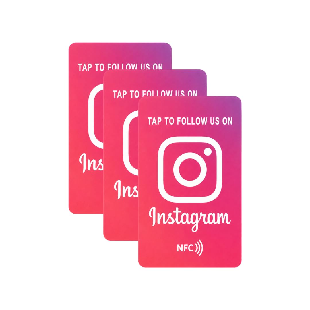 Tap to Follow Instagram NFC Card – Social Media Follow Card for Businesses, Shops, Salons, Cafes & Restaurants – Easy Tap Setup, No App Required (3)