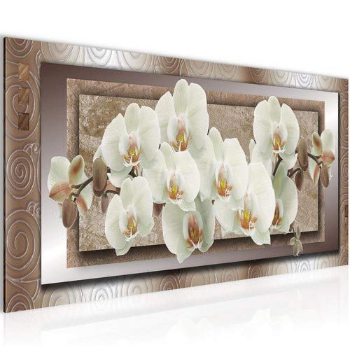 Bilder Blumen Orchidee Wandbild 100 x 40 cm Vlies - Leinwand Bild XXL Format Wandbilder Wohnzimmer Wohnung Deko Kunstdrucke Bunt 1 Teilig - Made IN Germany - Fertig zum Aufhängen 205412c
