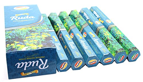 Govinda Incense - 120 Incense Sticks, Premium Incense, Masala Coated (Ruda)