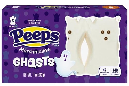 Peeps Halloween Peep Variety Pack of Marshmallows, Delicious Classic Treats with One Packet Each, Skulls, Pumpkins, Monsters and Ghosts (Pack of 4) - Thumbnail 4