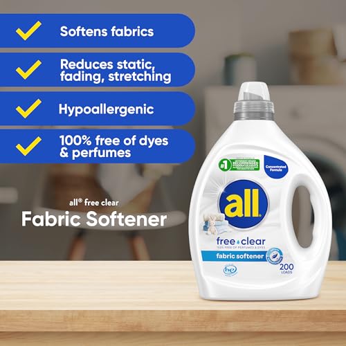 all free clear Original Liquid Fabric Softener, Unscented, 80oz, 200 Loads - image 3