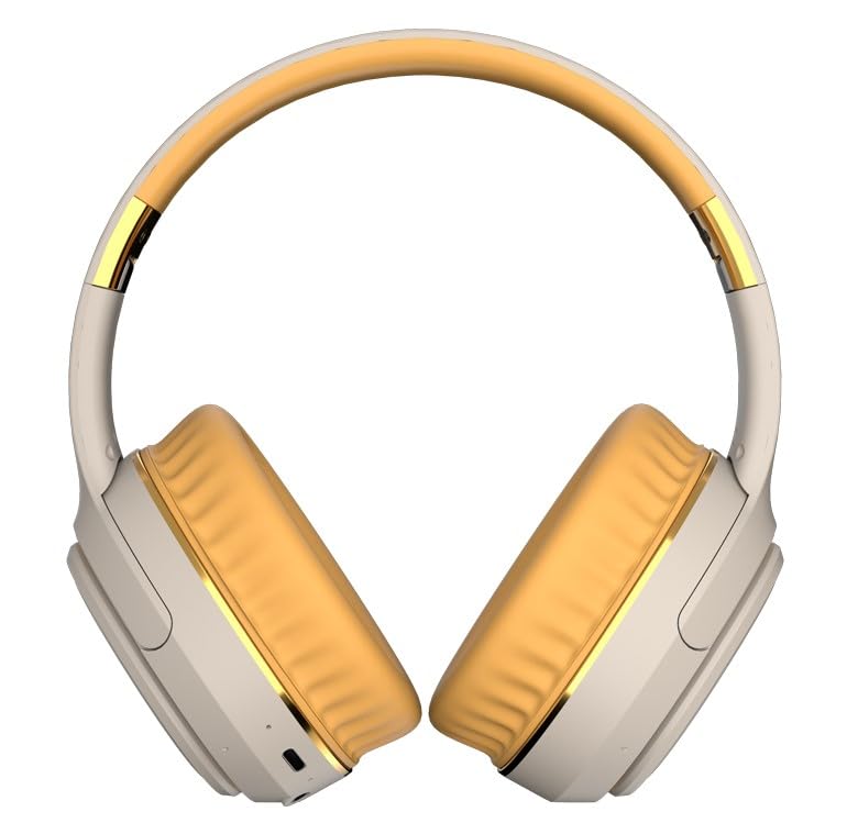 Image of H6 Over Ear Headphones with ENC + HD Calling, Upto 50 Hrs Playtime, Fast Charging, in-Built ENC Mic, 40mm Titanium Bass Drivers, Super Soft Cushion, AUX in, Foldable Design (White)