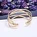FUTIMELY Boho Chunky Cuff Bracelet for Women,Gold/Silver/Rose gold Multi-layer Cross Wire Bangle Bracelets Open Adjustable Wide Cuff Bracelet Fashion Statement Jewelry