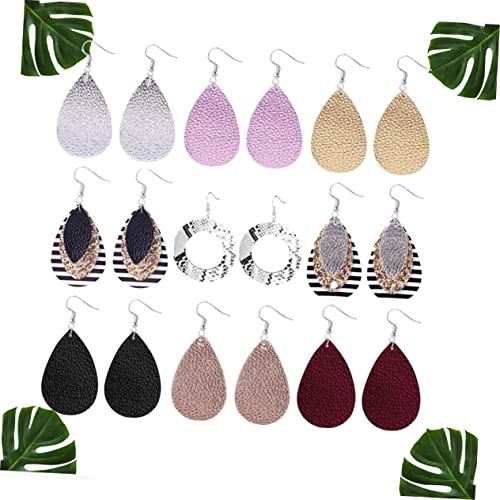 Boucles d'oreilles pendantes légères en cuir contre les douleurs de lobes - 3