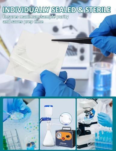Sterile Nylon Filter Membrane, 47mm 0.45um, Plain White, 100 Pack — 사진 5