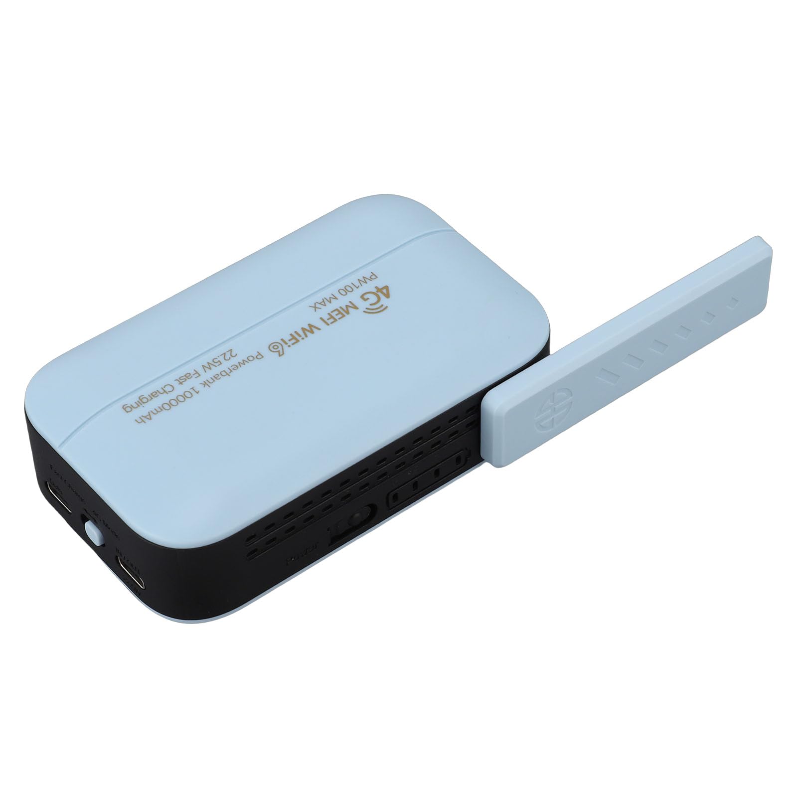 Qcwwy Hotspot LTE Portatile, Router da Viaggio WiFi 6 con Slot SIM, Ricarica Rapida 300Mbps 10000mAh, Supporta 16 Dispositivi, Configurazione in 30 Secondi per Viaggiatori d'affari per Uso Esterno