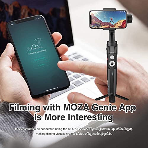 Moza Estabilizador gimbal Mini-S dobrável portátil de 3 eixos para iPhone e smartphone Android (esto