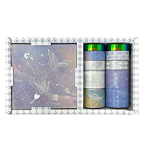 Cinta adhesiva decorativa seres celestiales allydrew con 10 rollos y 10 hojas para papelería
