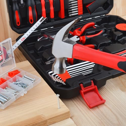 Gunpla 108pcs Tool Kit Home Professional Hand Tools Set, DIY Essential Fixing Repair Maintenance Accessories Toolkit Box with Storage Blow Case Toolbox - Image 7