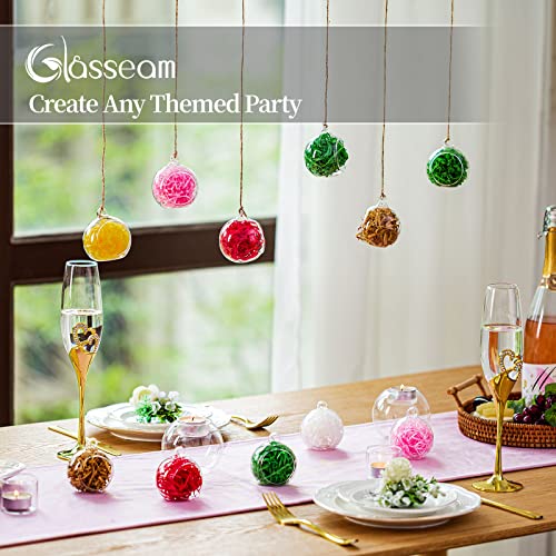 Hängende Teelicht Kerzenhalter 12Pcs Mini Glaskugel Ornament, 6 cm Durchmesser Glas Terrarium Globen Für Hochzeitsfeier Baumdekoration Home Decor