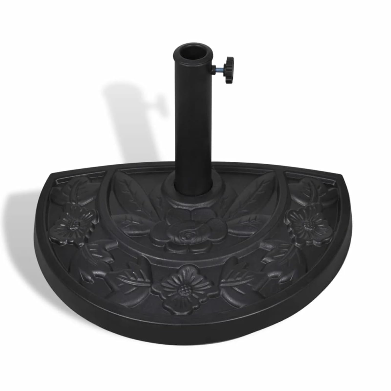 BaraSh Socle de Parasol Demi-Rond Résine,Pied De Parasol,Pied De Parasol Lourd,Pied De Parasol sur roulettes
