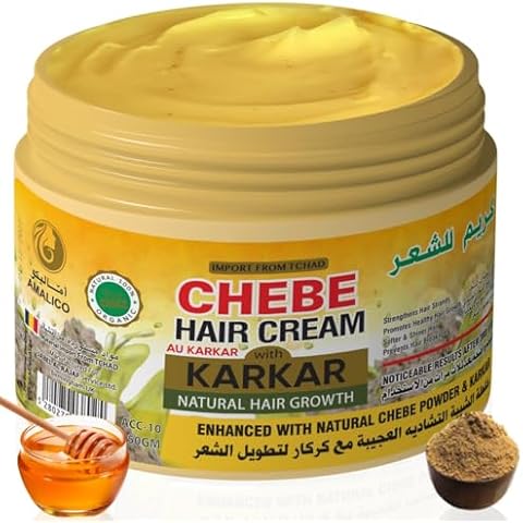 Karkar Cream with Chebe Powder for Hair Growth and Honey - Enhanced With Natural African Chebe Powder for Hair Growth and Karkar Hair Oil - 200 GM Cover