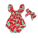 Nuevo elegante conjunto de ropa de bebé con estampado de sandías.