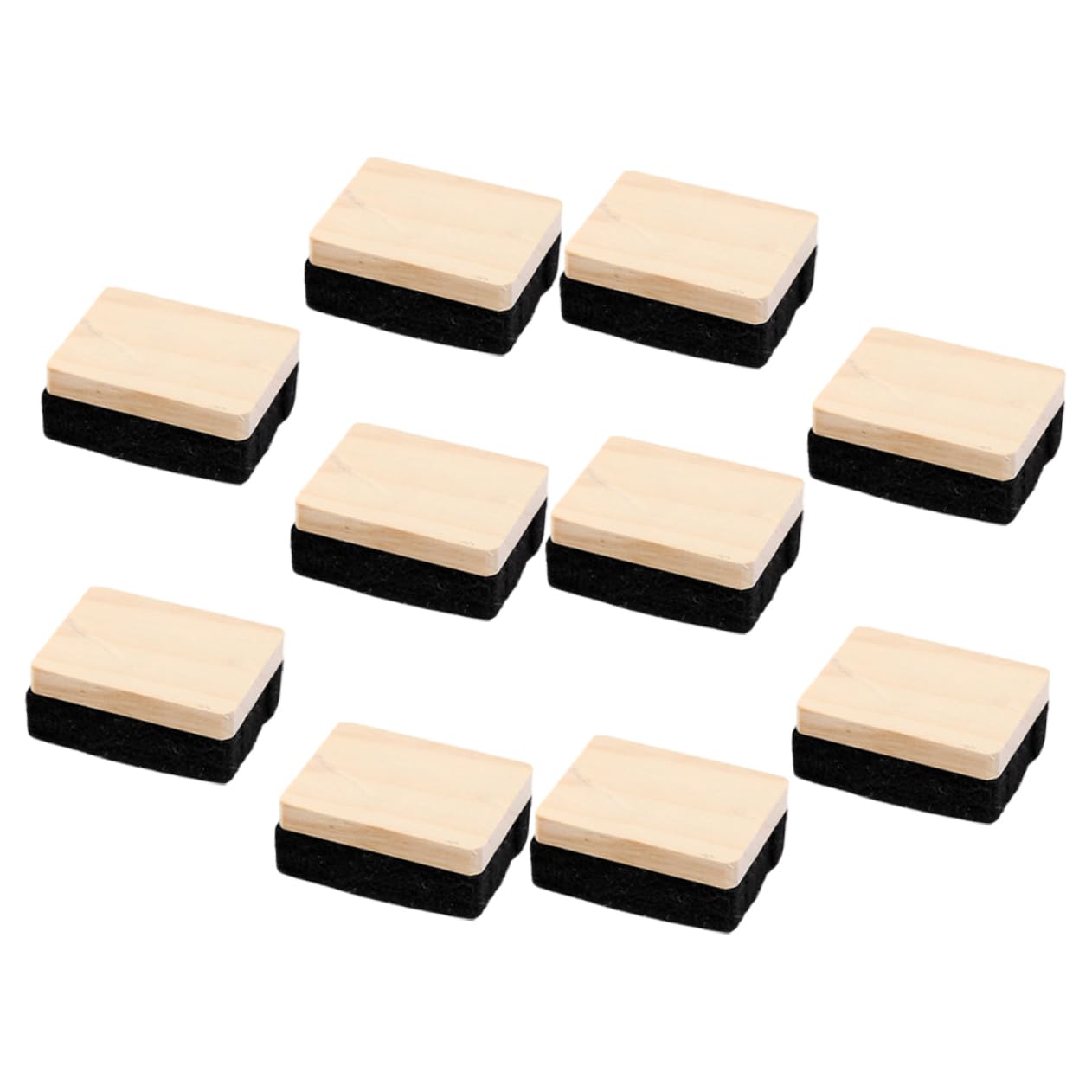 Uonlytech 3 Ensembles La Gomme Plumeau De Craie Eraseurs De Tableau Blanc Eraser Tableau Gamme Noir Planche Blanche Eraseurs En Classe Mini Gommes À Tableau Blanc En Bois 10 Pièces * 3