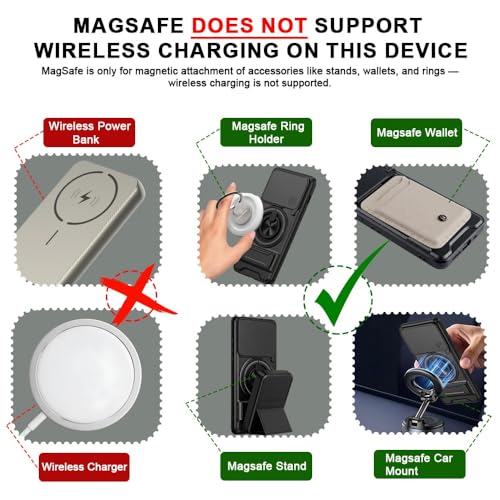 Image of Redmi Note 15 Pro Plus 5G Back Cover | Armor Camera Slider 360 Degree Rotating Finger Ring Holder Case with Bracket Stand Back Case Cover (Compatible with MagSafe Accessories) (Black)
