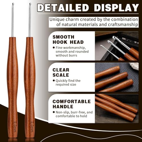 Nitlak 2 Pcs Crochet Hook, Ergonomic Crochet Needles for Arthritic Hands - 2
