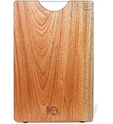 MITSUMOTO SAKARI Japanesel Natural Ebony Log Cutting Board, 16×11 inch Wooden Cutting Board for K...
