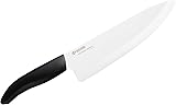 Kyocera FK-200WH BK Revolution 8" Ceramic Chef's Knife, 8 INCH, Black Handle/White Blade 8" White