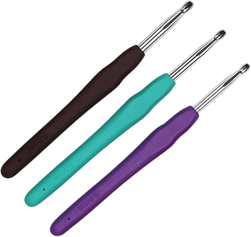 QLRFFLJOY Juego de 3 ganchos de ganchillo de 0.197in, 0.217in, 0.236in, herramientas de tejido de hilo para tejer suéteres, guantes, zapatos, QLRFFLJOY Juego de 3 ganchos de ganchillo de 0.197in, 0.217in, 0.236in, herramientas de tejido de hilo para tejer suéteres, guantes, zapatos,