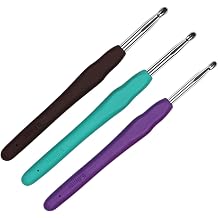 Crochet Hooks 5.0mm 5.5mm 6.0mm Crochet Needles QLRFFLJOY 3 pcs Crochet Hook Set DIY Yarn Weaving Tools for Knitting Gloves, Shoes, Bags, Hats, Socks, Scarf