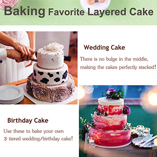 E-Far Cake Pan Set Of 3 (6 Inch/8 Inch/9½ Inch), Stainless Steel Round Layer Cake Baking Pans thumb #5