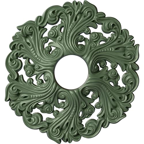 Image of Ekena Millwork CM19ORAGF Orrington Ceiling Medallion, Athenian Green